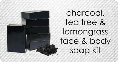 Make Charcoal, Tea Tree & Lemongrass Face & Body Soap for Oily & Acne Prone Skin Types