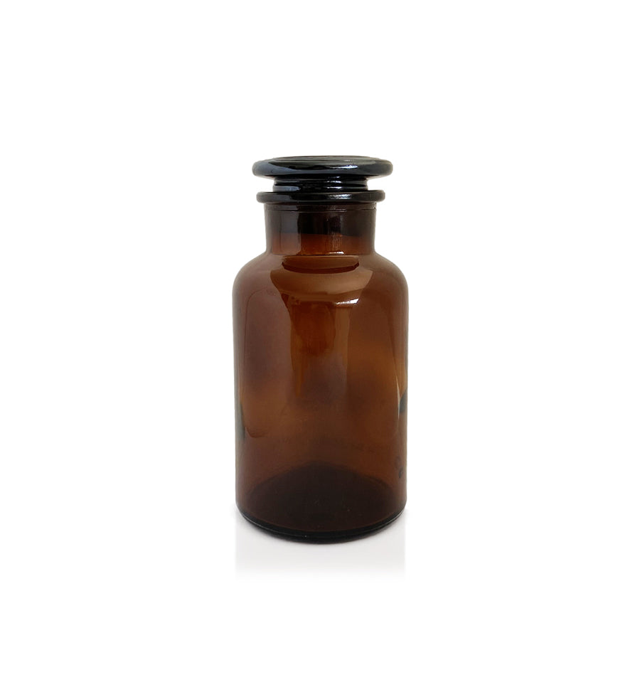 Amber Apothecary Glass Jar with Lid 125ml - New Zealand Candle Supplies