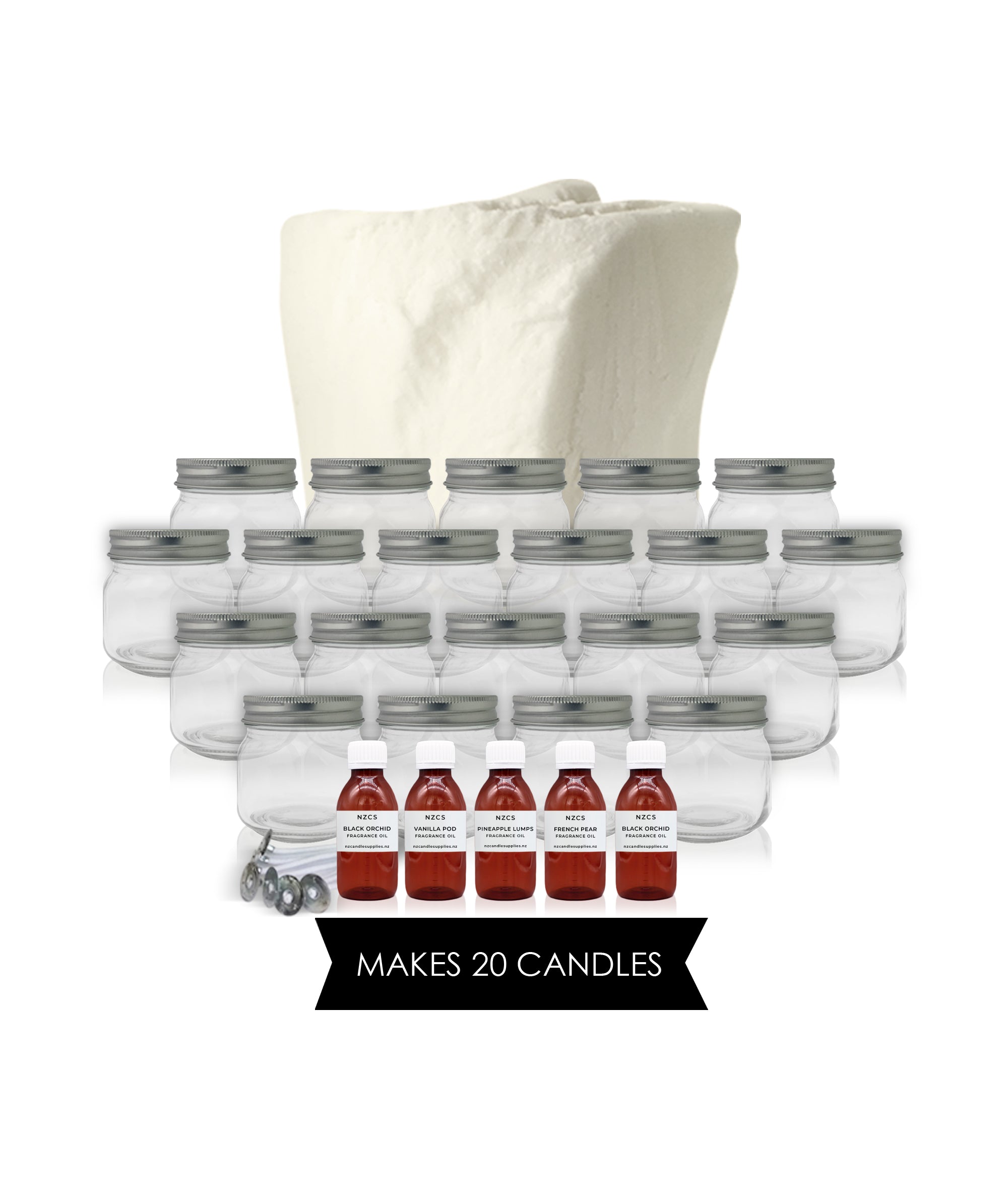 Multi Fragrance Coconut Wax Candle Kit NZ Candle Supplies