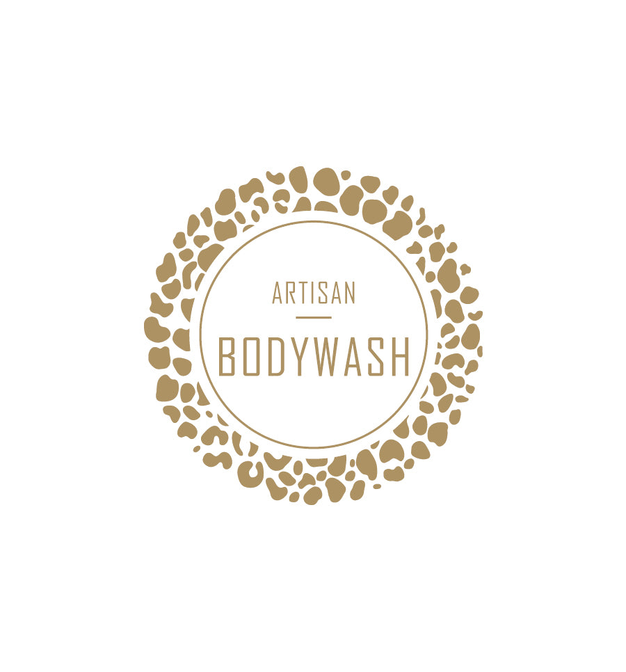 23. Artisan Bodywash Label 4.2cm Dia - Transparent with Gold Shiny Foil