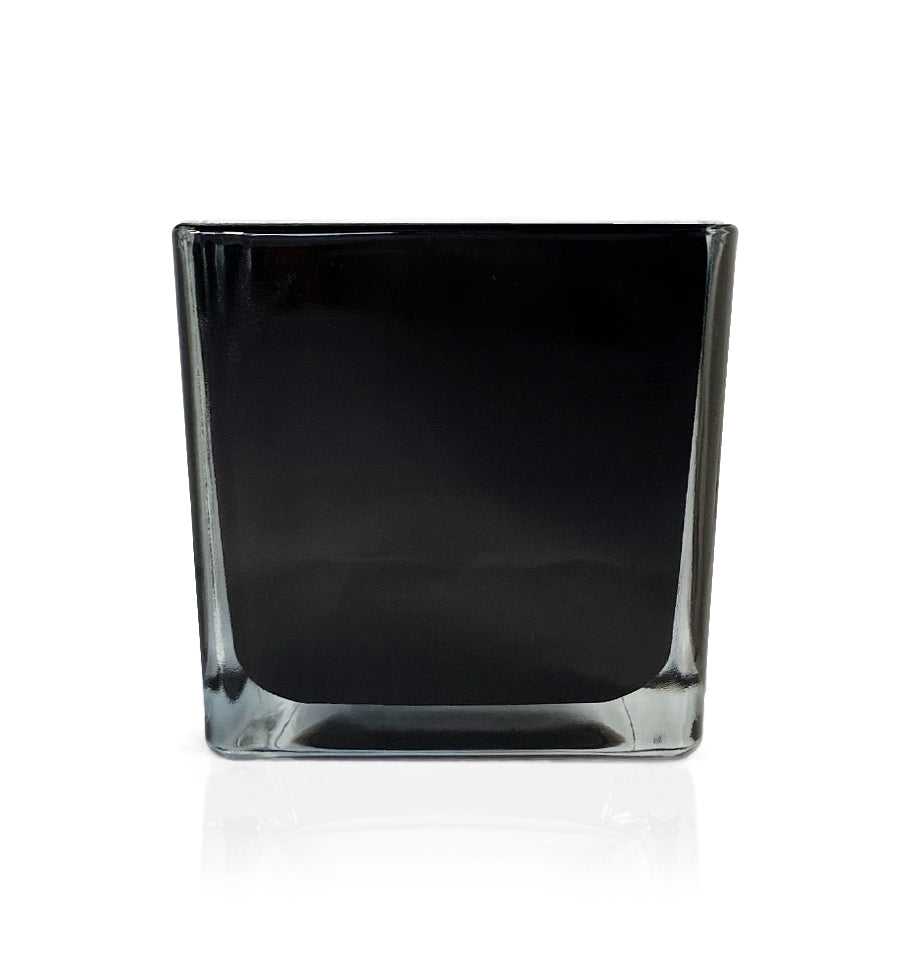 Black Square Glass Candle Jar 250ml NZ Candle Supplies