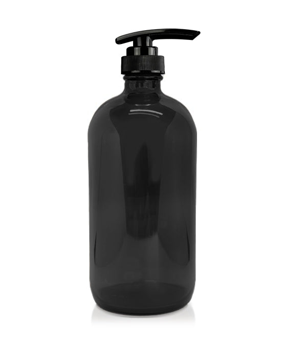 500ml Glass Smoke Grey Bottle with Pump