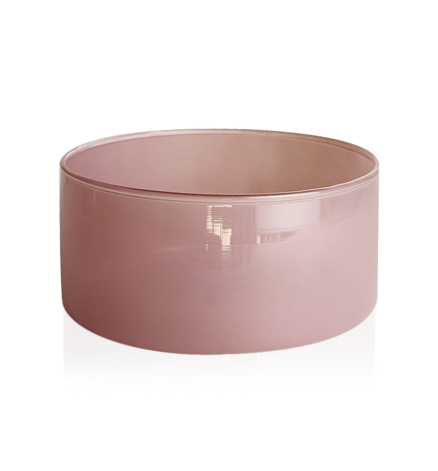 Soft Pink Glass Candle Bowl 350ml