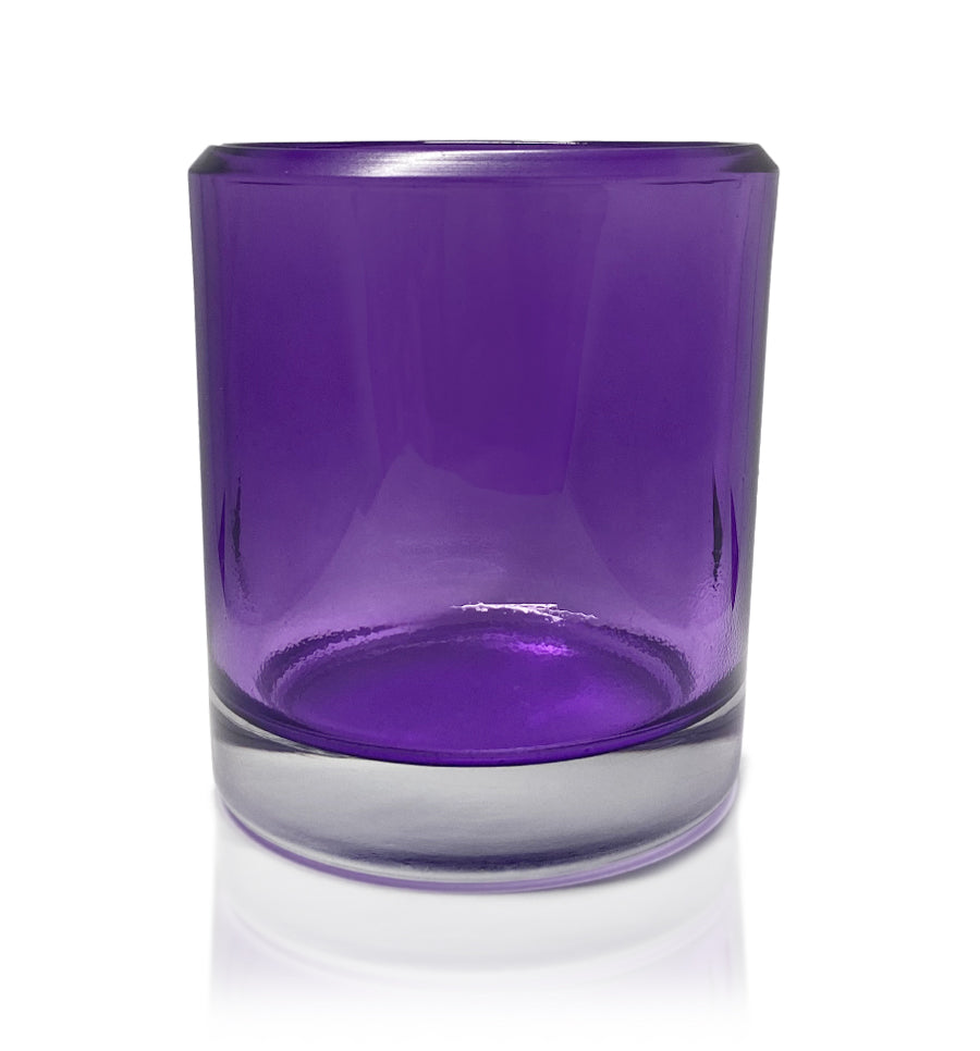 Purple Bevel Edge with Thick Base Candle Jar - 300mls - New Zealand Candle Supplies
