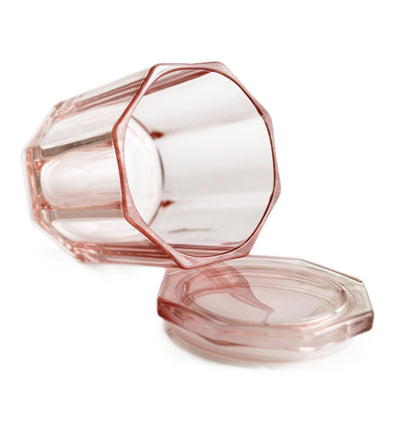 Elaine Pink Glass Candle Jar with Lid 600mls