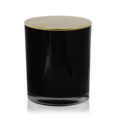 Medium Classic Tumbler - Black Jar  with Gold Metal Tumbler Lid 280 - 300ml