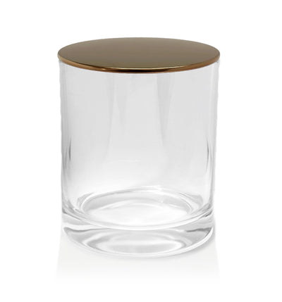 Medium Classic Tumbler - Clear Glass Jar with Bronze Metal Tumbler  Lid 280 - 300ml