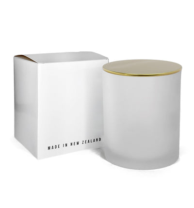 Medium Classic Tumbler - Frosted Jar with Gold Metal Tumbler Lid 280 - 300ml