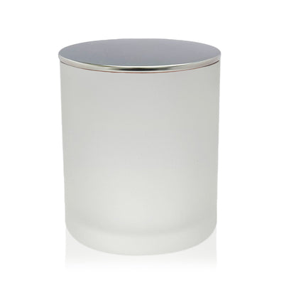 Medium Classic Tumbler - Frosted Jar with Silver Metal Tumbler Lid 280 - 300ml