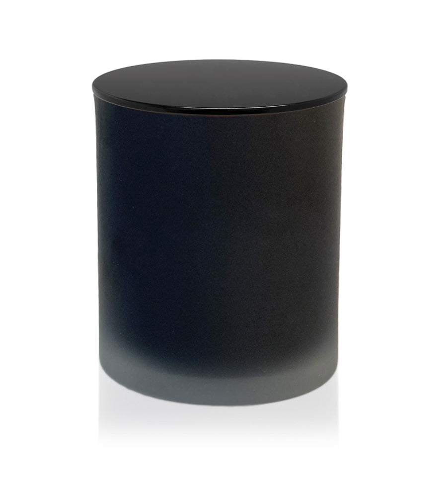 Medium Classic Tumbler - Black Frosted Jar with Black Metal Tumbler Lid 280 - 300ml