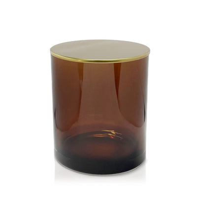 Small Classic Tumbler - Amber Jar with Gold Metal Tumbler Lid 145mls