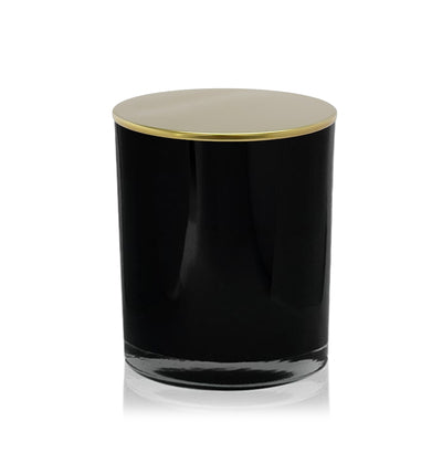 Small Classic Tumbler -  Black Jar with Gold Metal Tumbler Lid 145mls