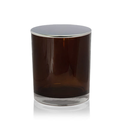 Small Classic Tumbler - Dark Amber Inner Spray Jar with Silver Metal Tumbler Lid 145mls