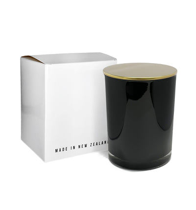 Vogue Tumbler - Black Jar with Gold Metal Lid 250ml