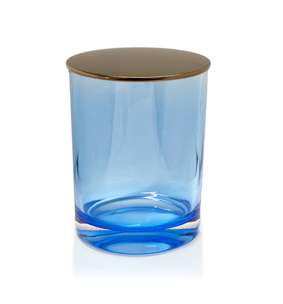 Vogue Tumbler - Blue Jar with Bronze Metal Lid 250ml