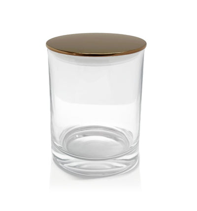 Vogue Tumbler - Clear Glass Jar with Bronze Metal Lid