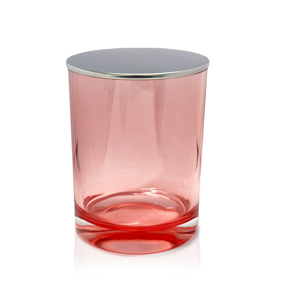 Vogue Tumbler - Pink Jar with Silver Metal Lid 250ml