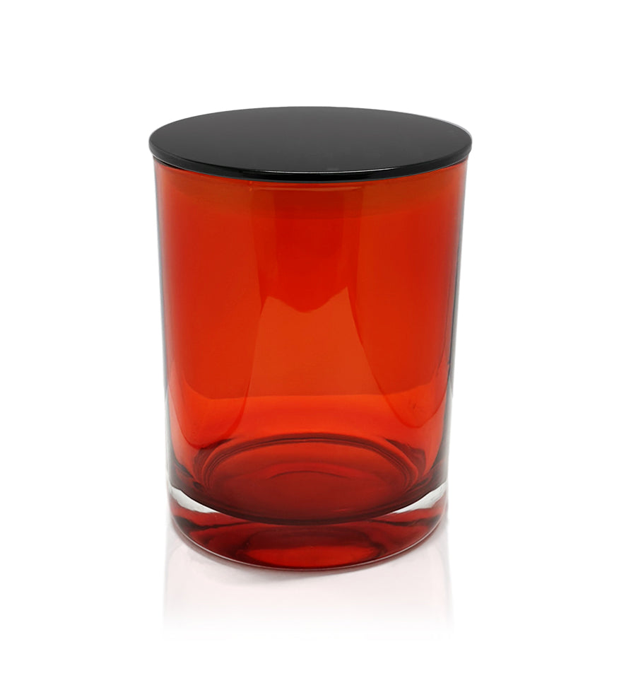 Vogue Tumbler - Red Jar with Black Metal Lid 250ml