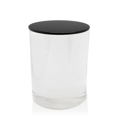 Vogue Tumbler - White Jar with Black Metal Lid 250ml