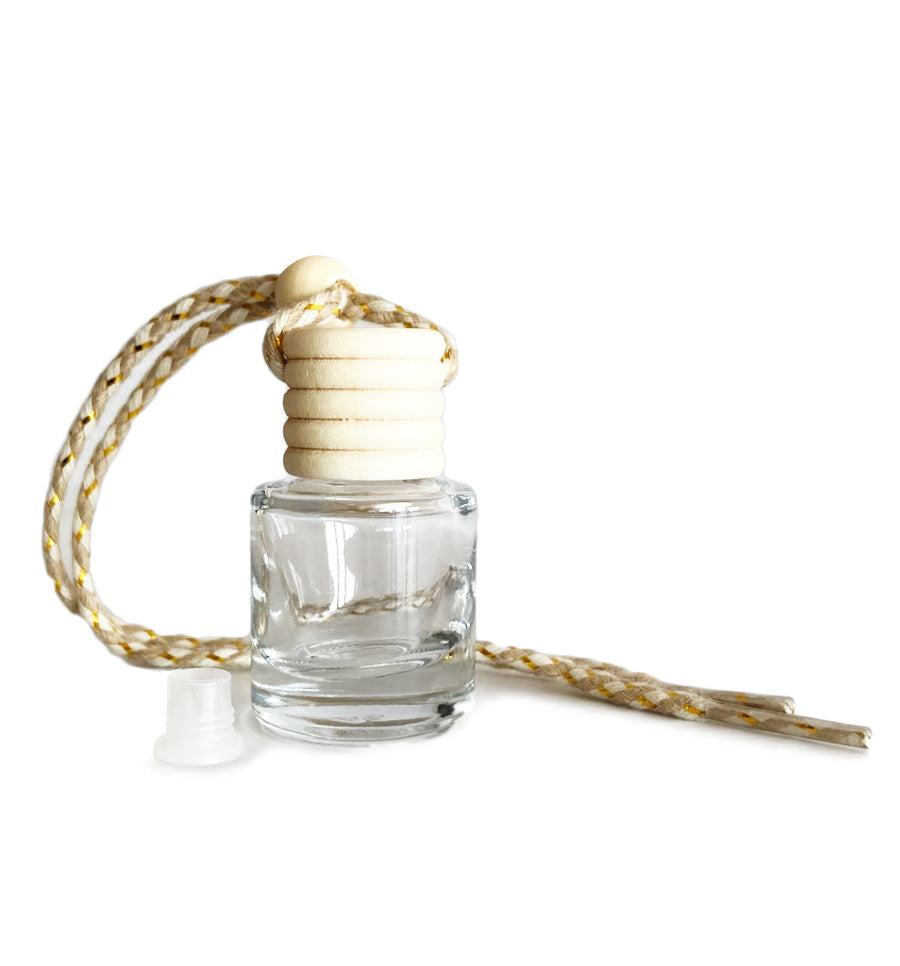 5ml Round Car Diffuser Bottle with Wooden Cap and String