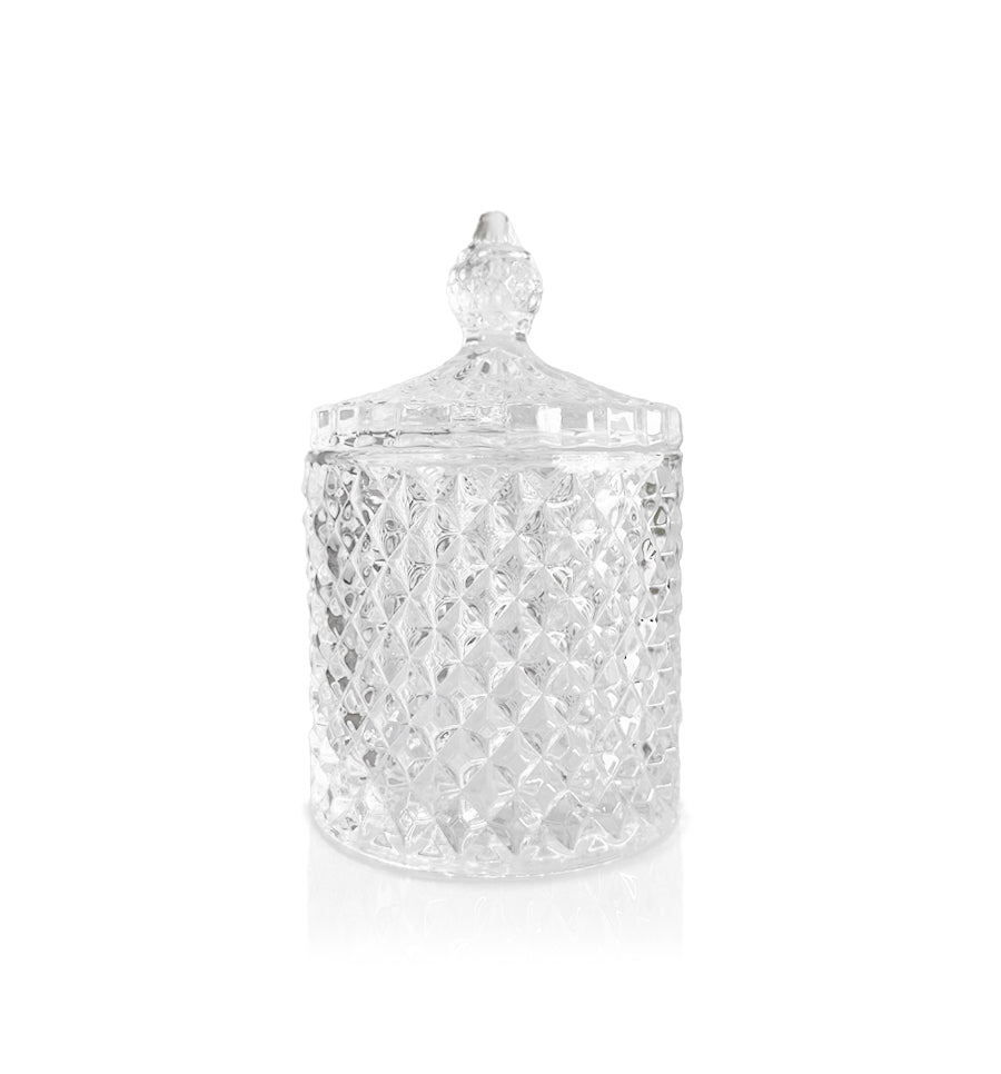 Baby Geo Vintage Cut Glass Candle Jar with Lid - 150mls