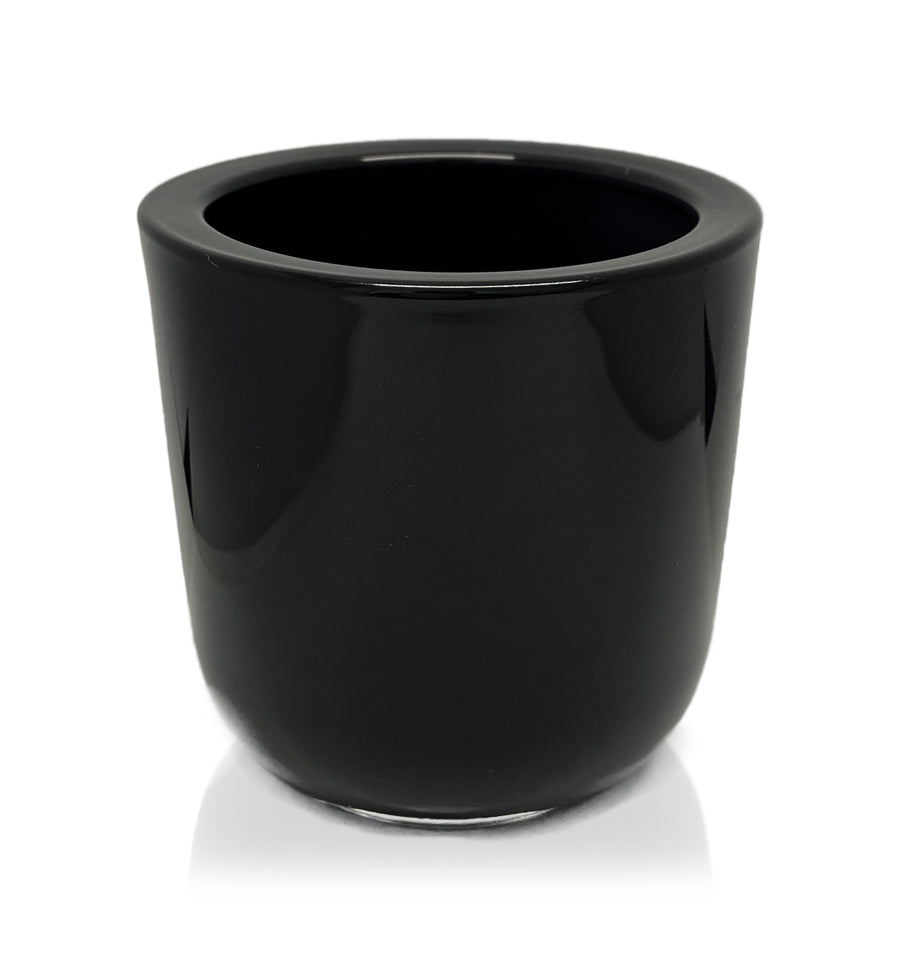 Thick Wall Glass Candle Jar - Black 300mls - New Zealand Candle Supplies