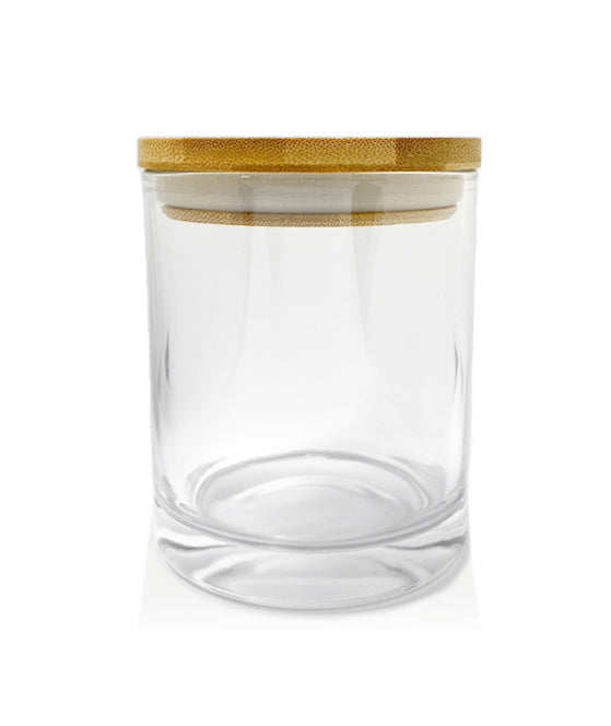 Small Classic Tumbler - Clear Jar  with Wooden Lid 145mls