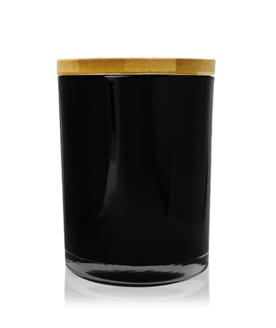 Vogue Tumbler - Black Jar  with Wooden Lid 250ml