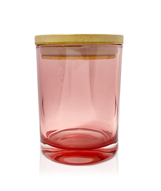 Vogue Tumbler - Pink Jar  with Wooden Lid 250ml