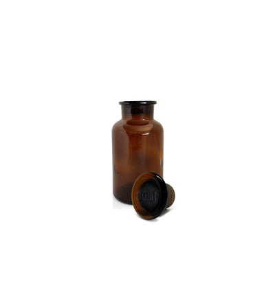 Amber Apothecary Glass Jar with Lid 30ml - New Zealand Candle Supplies