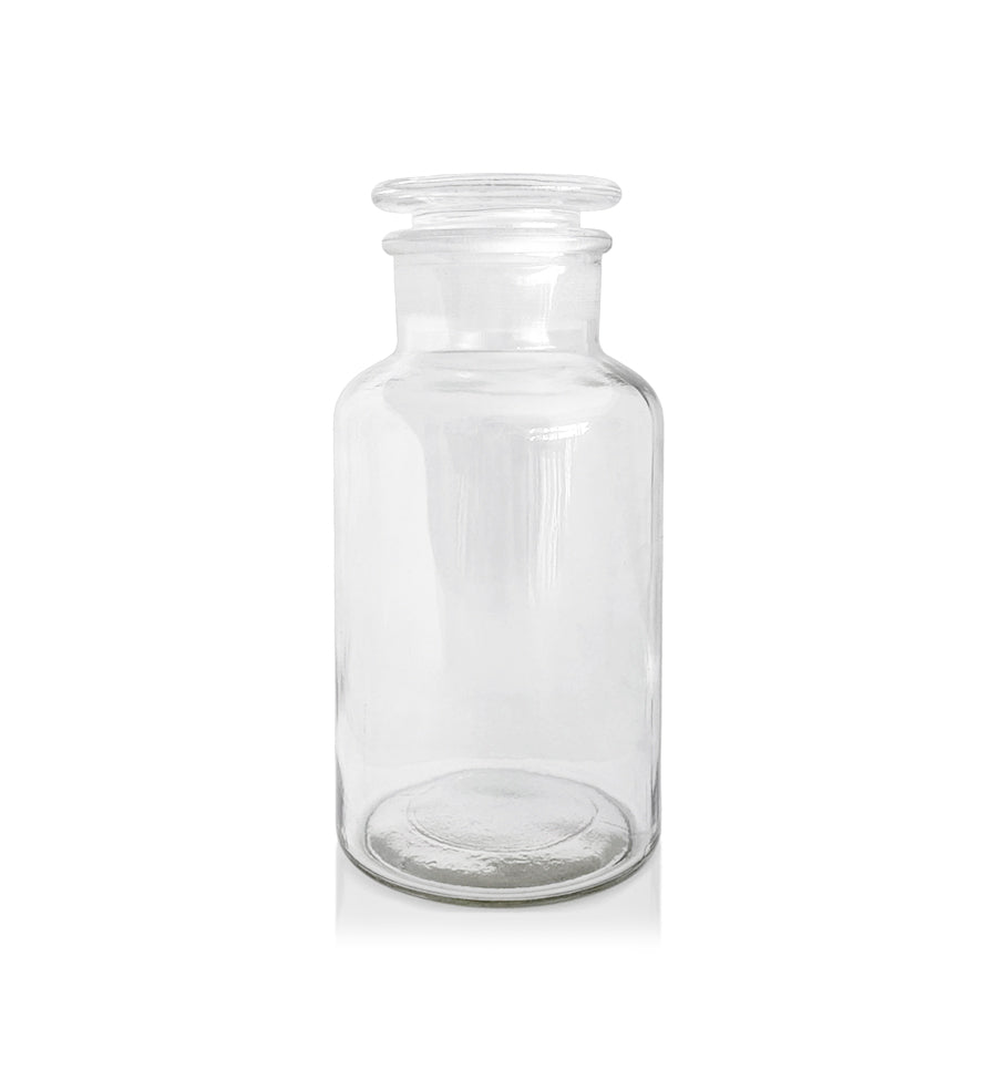 Clear Apothecary Glass Jar with Lid 250ml - New Zealand Candle Supplies