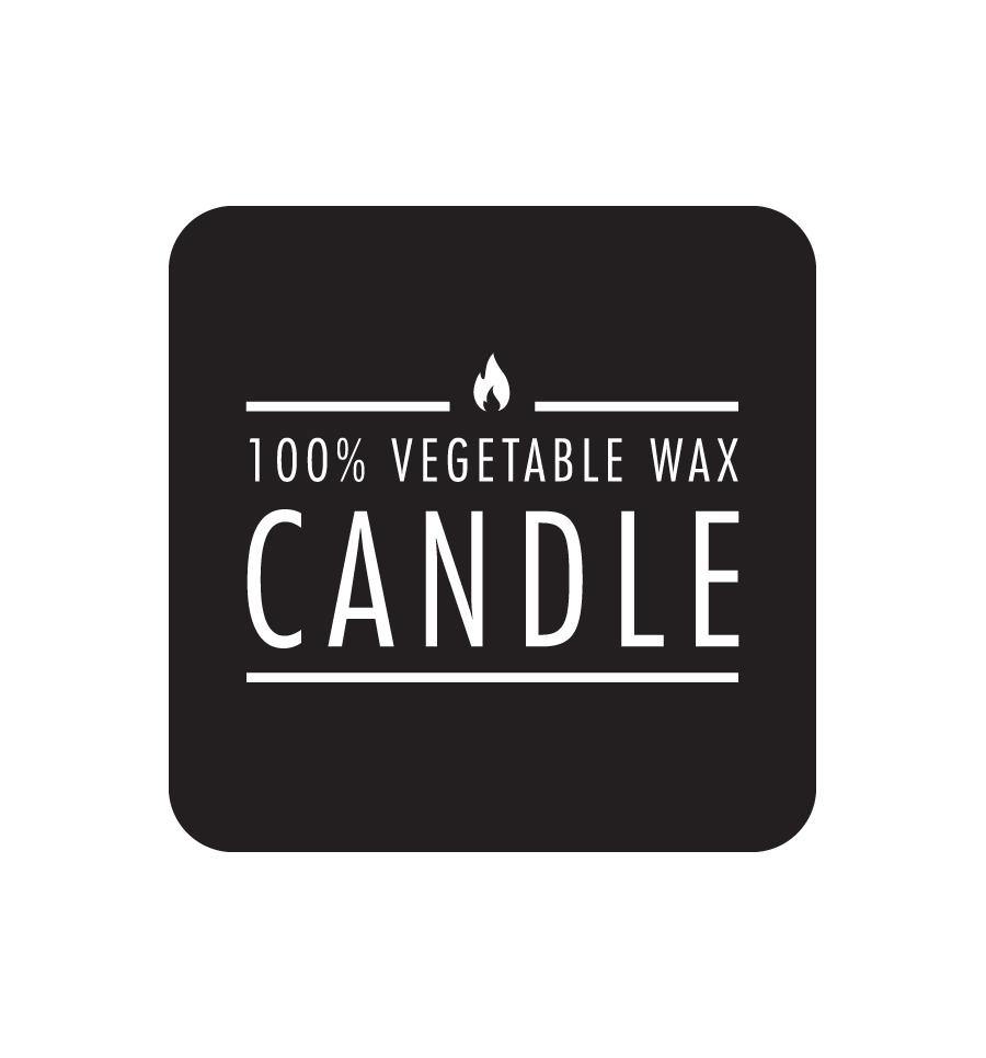 100% Vegetable Wax Candle Label 