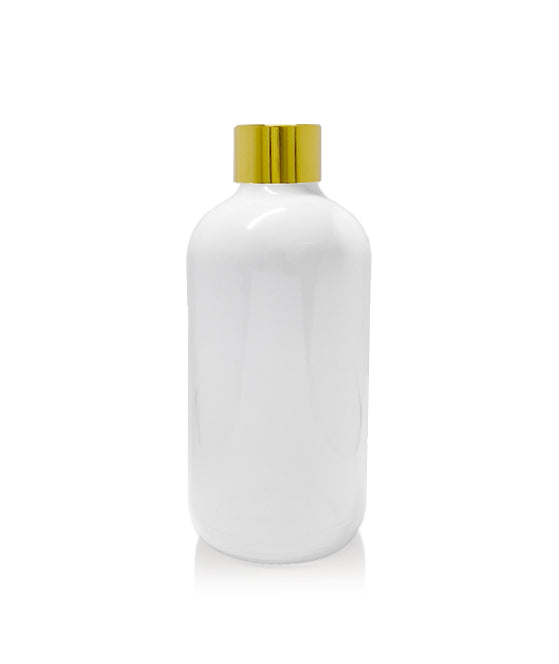 250ml White Pharmacist Diffuser Bottle - Gold Collar