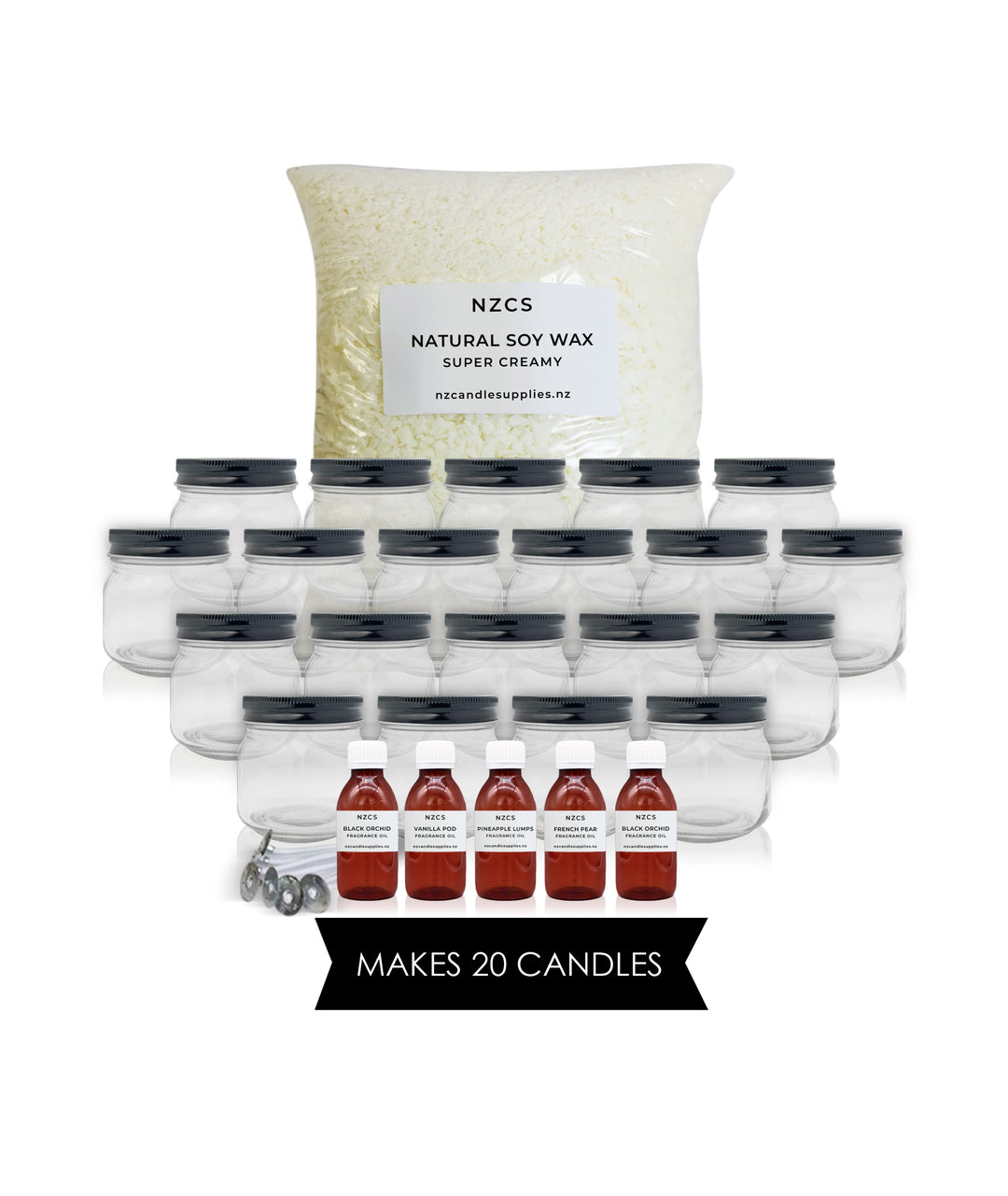 Easy Soy Candle Kit With Fragrance Cubes NZ Candle Supplies