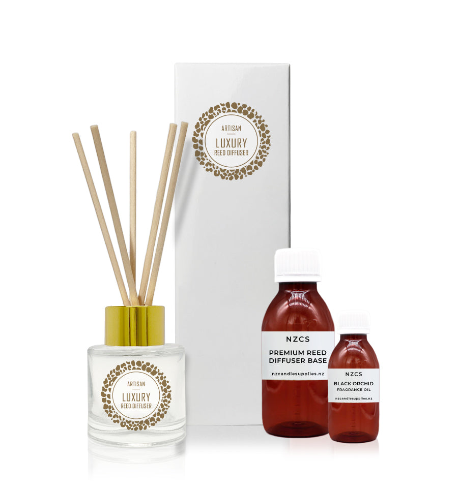 50ml Diffuser Bottle Kit - Gold Collar - New Zealand Candle Supplies