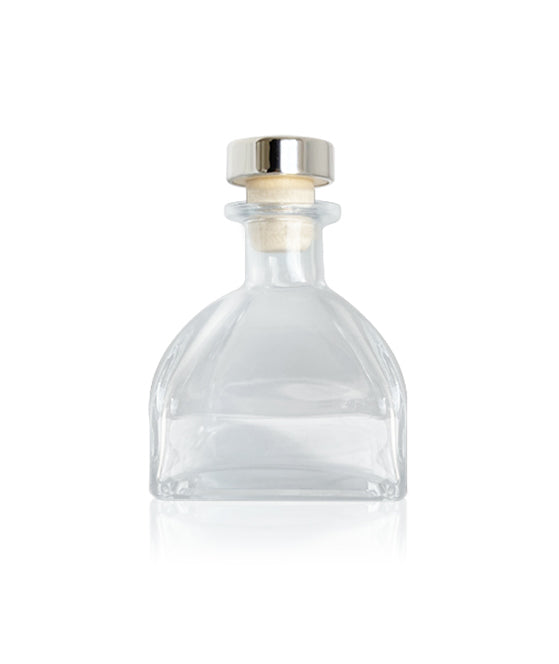 50ml Potion Diffuser Bottle with Square Base - Silver Cork - New Zealand Candle Supplies