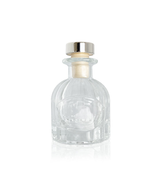 50ml Fluted Diffuser Bottle - Silver Cork - New Zealand Candle Supplies