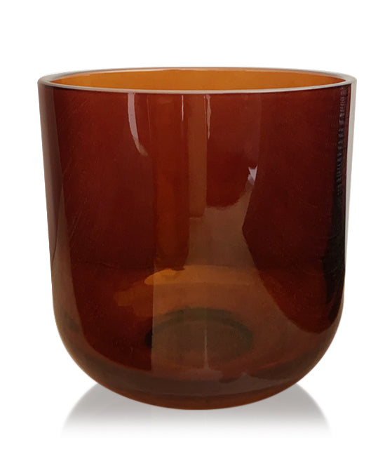 Jumbo Round Bottom Tumbler - Amber Jar 700ml - NZ Candle Supplies