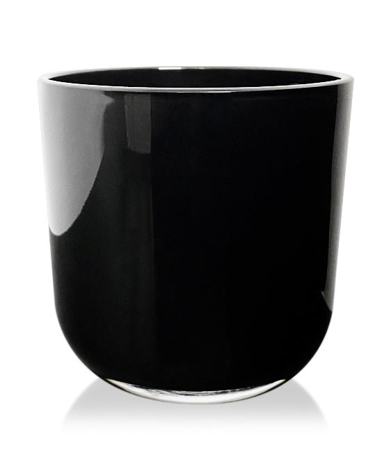 Jumbo Round Bottom Tumbler - Black Jar 700ml - New Zealand Candle Supplies
