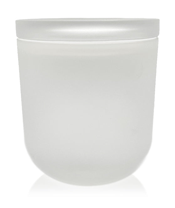 Jumbo Round Bottom Tumbler - Frosted Jar with Lid 700ml