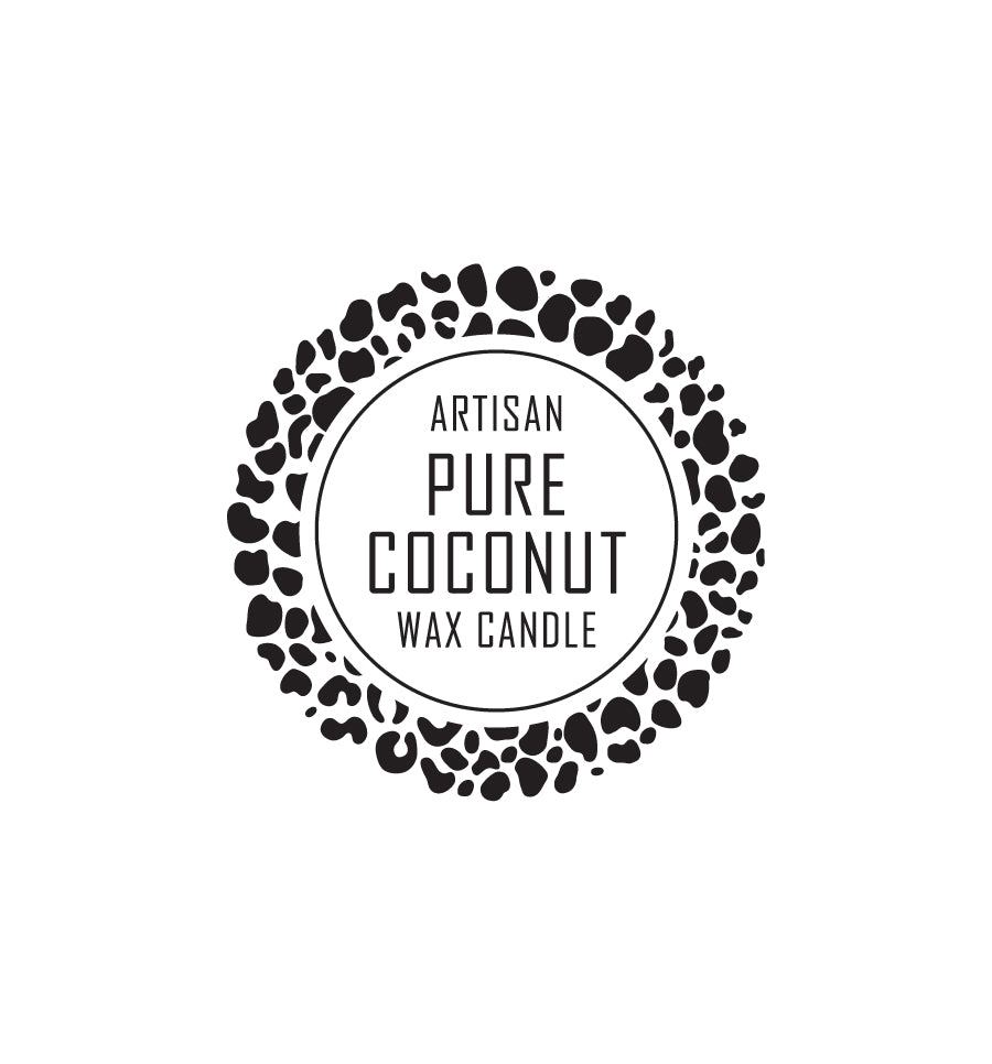 32. Artisan Pure Coconut Wax Label 4.2cm Dia - Transparent