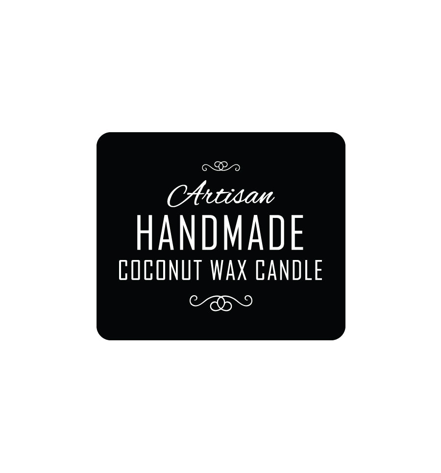 Artisan Handmade Coconut Wax Candle Label 4.3 x 3.6cm - New Zealand Candle Supplies