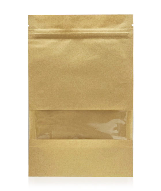 Large Kraft Bag with Window - Resealable