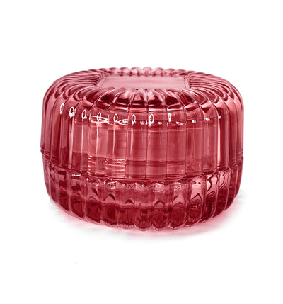 Daisy Pink Macaron Glass Jar with Lid 90ml