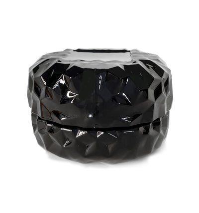 Black Diamond Macaron Glass Jar with Lid 90ml