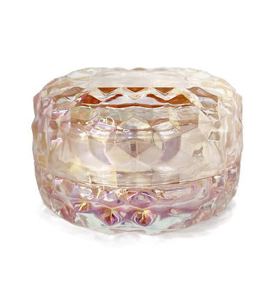 Pink Ion Diamond Macaron Glass Jar with Lid 90ml