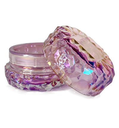 Purple Ion Diamond Macaron Glass Jar with Lid 90ml