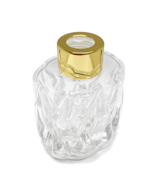 100ml Retro Diamond Diffuser Bottle - Gold Collar