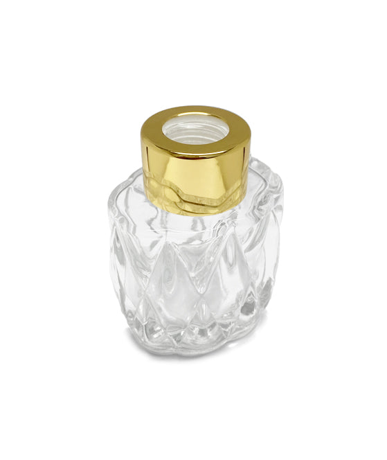 50ml Retro Diamond Diffuser Bottle - Gold Collar