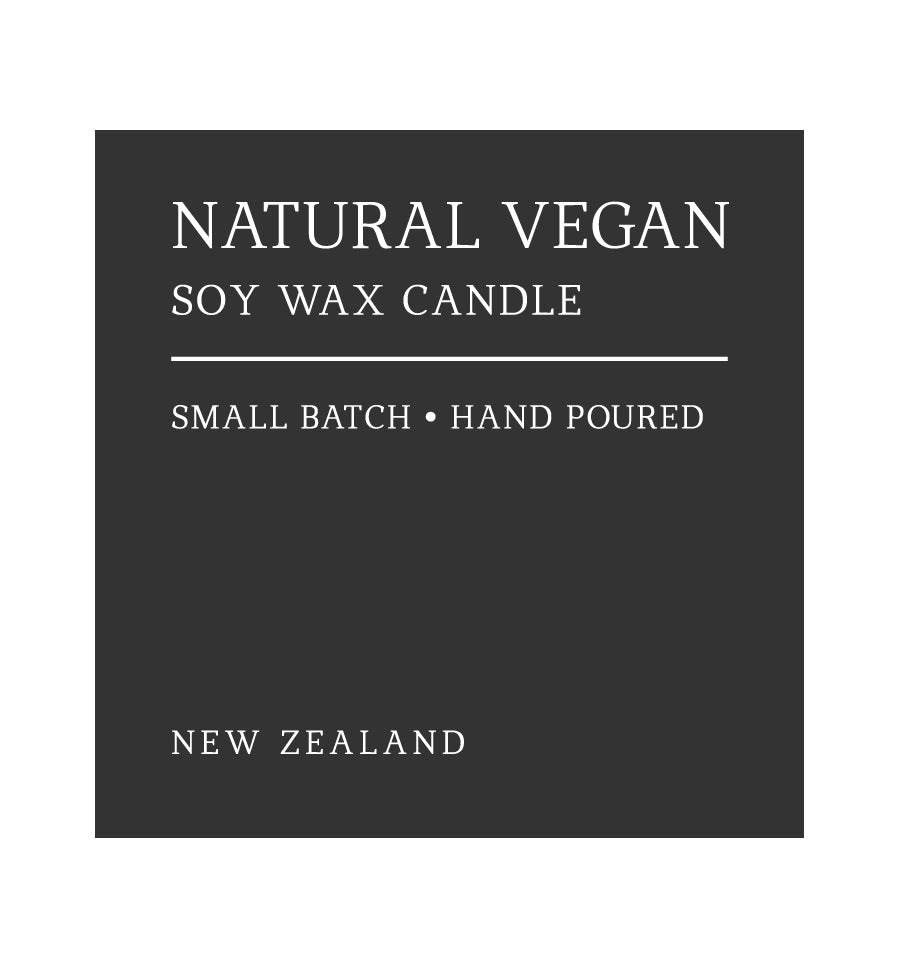 Natural Vegan Soy Wax Candle Label - 6 x 6cm - New Zealand Candle Supplies